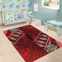 Vintage Ngatu Tribal Tonga Pattern Area Rug LT9 - Polynesian Pride