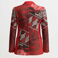 Vintage Ngatu Tribal Tonga Pattern Blazer LT9 - Polynesian Pride