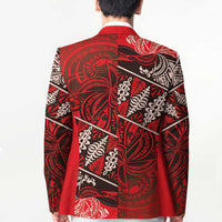 Vintage Ngatu Tribal Tonga Pattern Blazer LT9 - Polynesian Pride