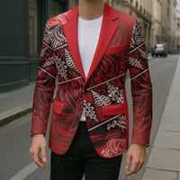 Vintage Ngatu Tribal Tonga Pattern Blazer LT9 - Polynesian Pride