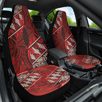 Vintage Ngatu Tribal Tonga Pattern Car Seat Cover LT9 One Size Red - Polynesian Pride