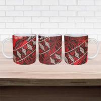 Vintage Ngatu Tribal Tonga Pattern Ceramic Mug - Polynesian Pride