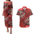 Vintage Ngatu Tribal Tonga Pattern Couples Matching Puletasi and Hawaiian Shirt - Polynesian Pride