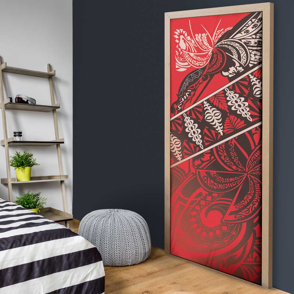 Vintage Ngatu Tribal Tonga Pattern Door Cover - Polynesian Pride