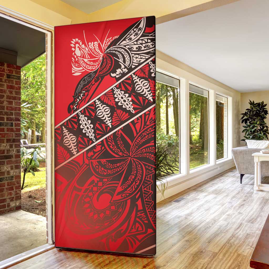 Vintage Ngatu Tribal Tonga Pattern Door Cover - Polynesian Pride