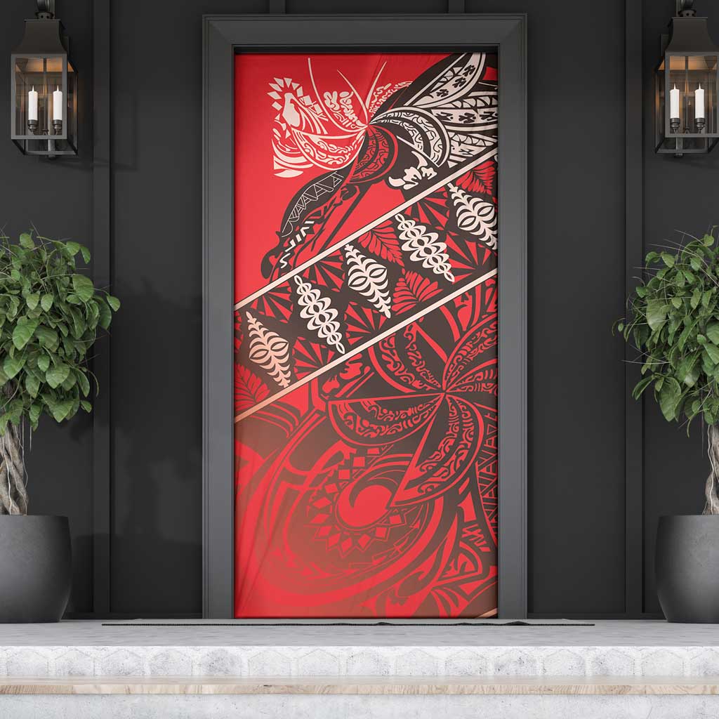 Vintage Ngatu Tribal Tonga Pattern Door Cover - Polynesian Pride
