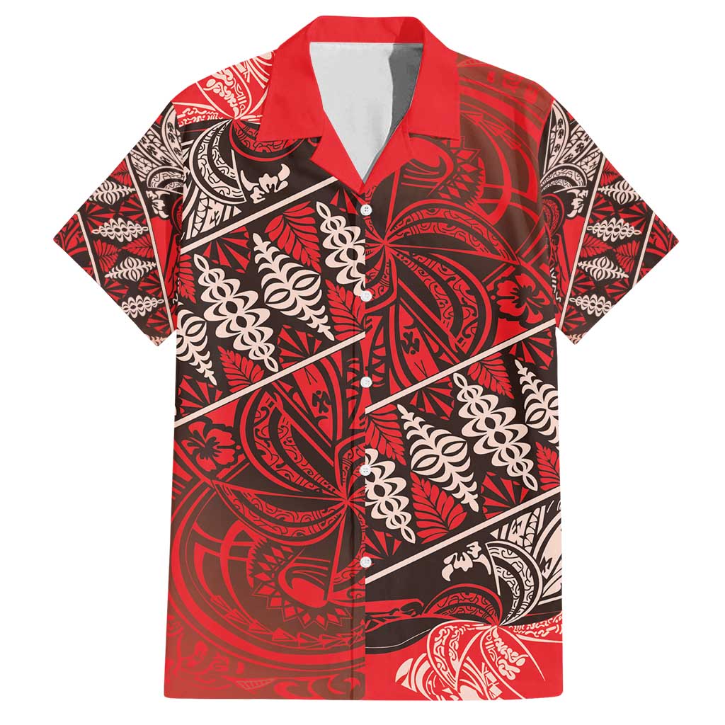 Vintage Ngatu Tribal Tonga Pattern Family Matching Long Sleeve Bodycon Dress and Hawaiian Shirt - Polynesian Pride