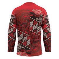 Vintage Ngatu Tribal Tonga Pattern Hockey Jersey - Polynesian Pride