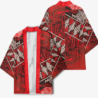 Vintage Ngatu Tribal Tonga Pattern Kimono - Polynesian Pride