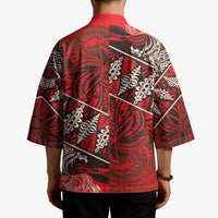 Vintage Ngatu Tribal Tonga Pattern Kimono - Polynesian Pride