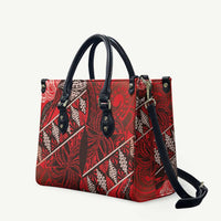 Vintage Ngatu Tribal Tonga Pattern Leather Bag - Polynesian Pride