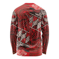 Vintage Ngatu Tribal Tonga Pattern Long Sleeve Shirt - Polynesian Pride