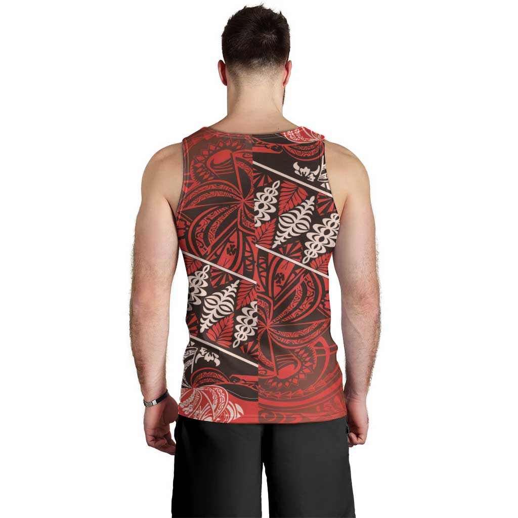 Vintage Ngatu Tribal Tonga Pattern Men Tank Top - Polynesian Pride