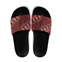 Vintage Ngatu Tribal Tonga Pattern Slide Sandals - Polynesian Pride