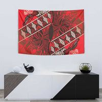 Vintage Ngatu Tribal Tonga Pattern Tapestry - Polynesian Pride