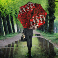 Vintage Ngatu Tribal Tonga Pattern Umbrella - Polynesian Pride