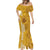 Strong Maui Mermaid Dress Good Living Hawaii with Shaka Sign Kakau Tribal Gold LT9 - Polynesian Pride