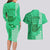 Strong Maui Couples Matching Long Sleeve Bodycon Dress and Hawaiian Shirt Good Living Hawaii with Shaka Sign Kakau Tribal Green LT9 - Polynesian Pride