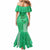 Strong Maui Mermaid Dress Good Living Hawaii with Shaka Sign Kakau Tribal Green LT9 - Polynesian Pride