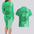 Personalised Strong Maui Couples Matching Long Sleeve Bodycon Dress and Hawaiian Shirt Good Living Hawaii with Shaka Sign Kakau Tribal Green LT9 - Polynesian Pride