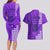 Strong Maui Couples Matching Long Sleeve Bodycon Dress and Hawaiian Shirt Good Living Hawaii with Shaka Sign Kakau Tribal Purple LT9 - Polynesian Pride