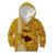 Maui Island Kid Hoodie Kakau Tribal Mixed Polynesian Pattern Gold LT9 Zip Hoodie Gold - Polynesian Pride