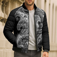 Pango Maori Tribal Hammershark Ghost Spirit Bomber Puffer Jacket