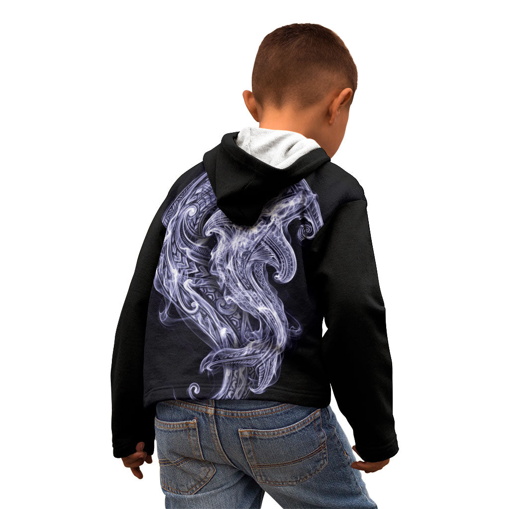Kikorangi Maori Tribal Hammershark Ghost Spirit Kid Hoodie