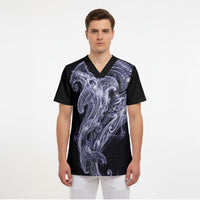 Kikorangi Maori Tribal Hammershark Ghost Spirit Scrub Top