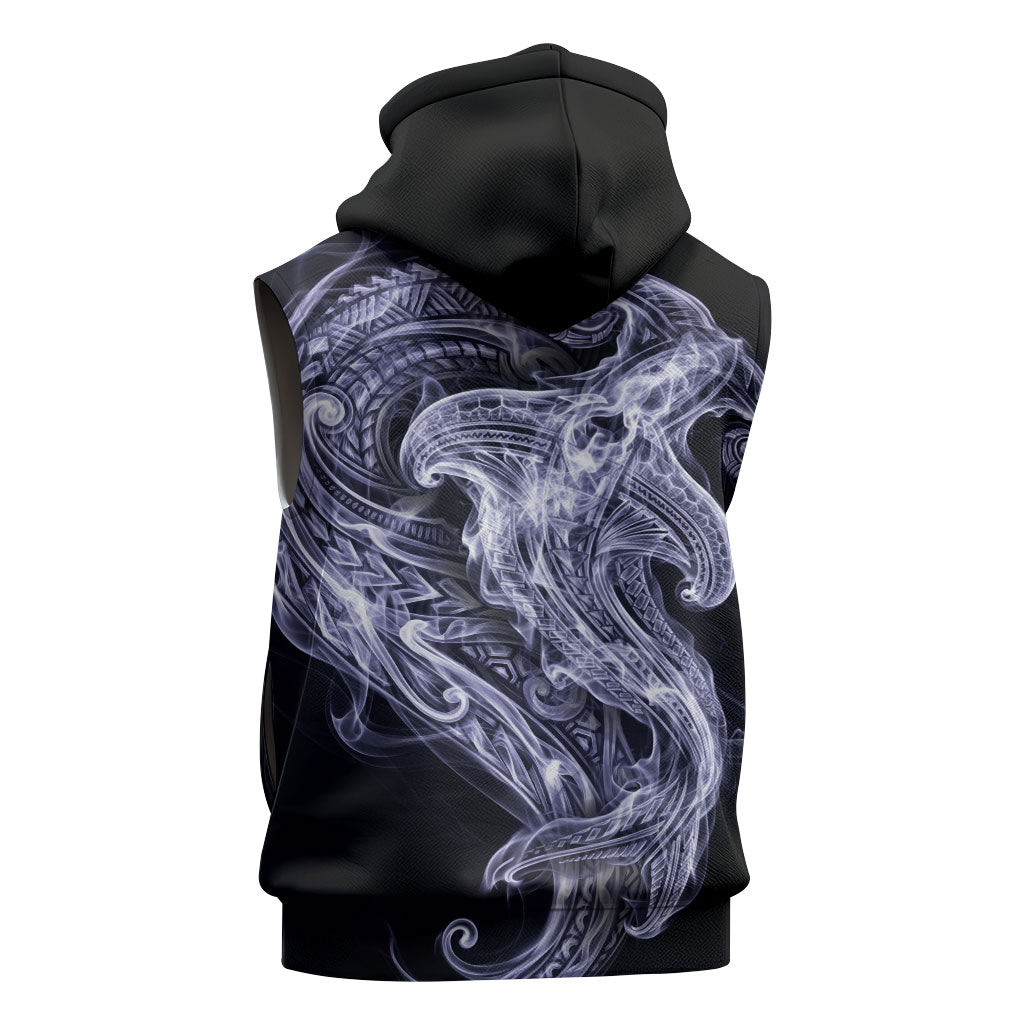 Kikorangi Maori Tribal Hammershark Ghost Spirit Sleeveless Hoodie