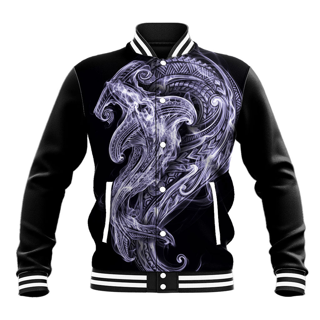 Waiporoporo Maori Tribal Hammershark Ghost Spirit Baseball Jacket