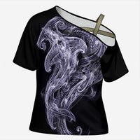 Waiporoporo Maori Tribal Hammershark Ghost Spirit Cross Shoulder Shirt