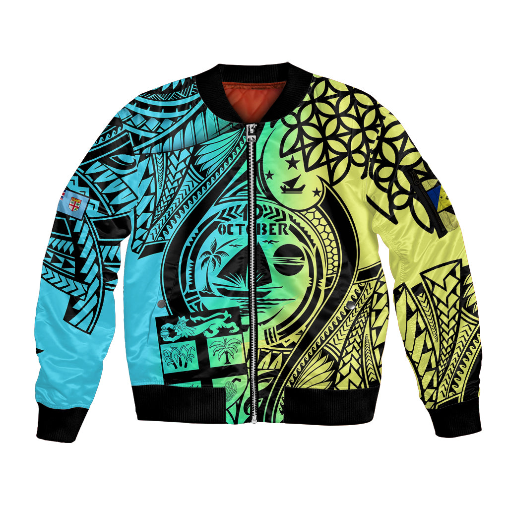 personalised-malampa-fiji-day-sleeve-zip-bomber-jacket-vanuatu-sand-drawing-with-polynesian-pattern