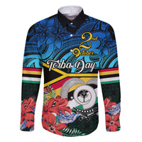 Torba Vanuatu Family Matching Long Sleeve Bodycon Dress and Hawaiian Shirt Sand Drawing With Polynesian Pattern LT9 Dad's Shirt - Long Sleeve Black - Polynesian Pride