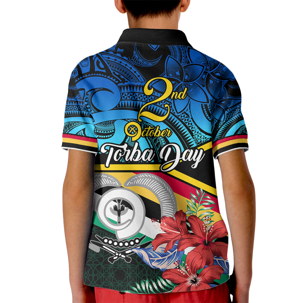 Torba Vanuatu Kid Polo Shirt Sand Drawing With Polynesian Pattern LT9 - Polynesian Pride