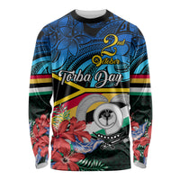 Torba Vanuatu Long Sleeve Shirt Sand Drawing With Polynesian Pattern LT9 Unisex Black - Polynesian Pride