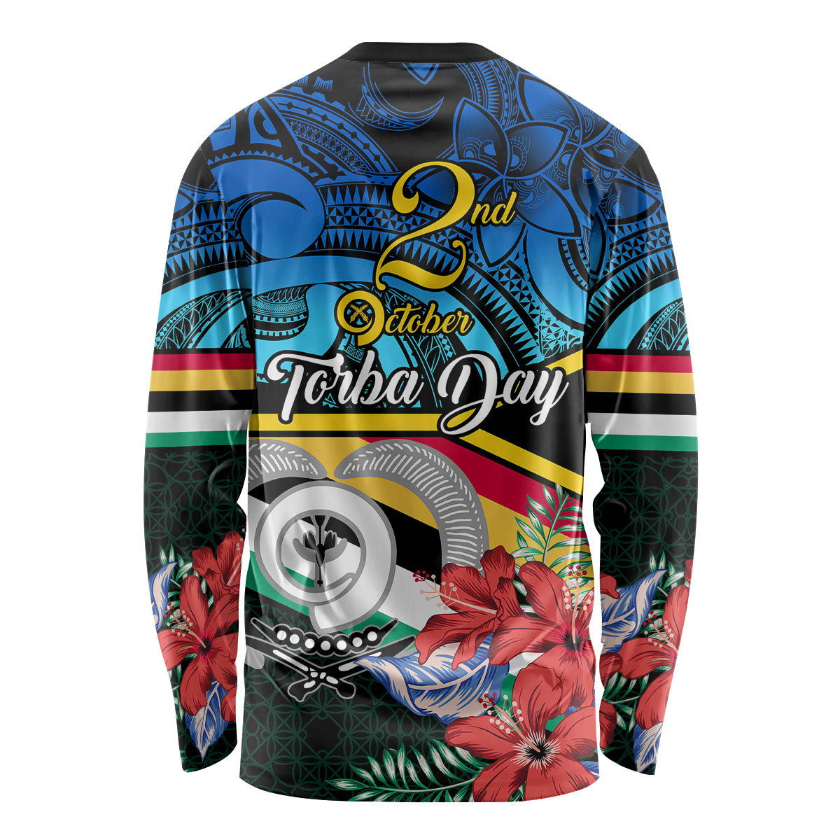 Torba Vanuatu Long Sleeve Shirt Sand Drawing With Polynesian Pattern LT9 - Polynesian Pride