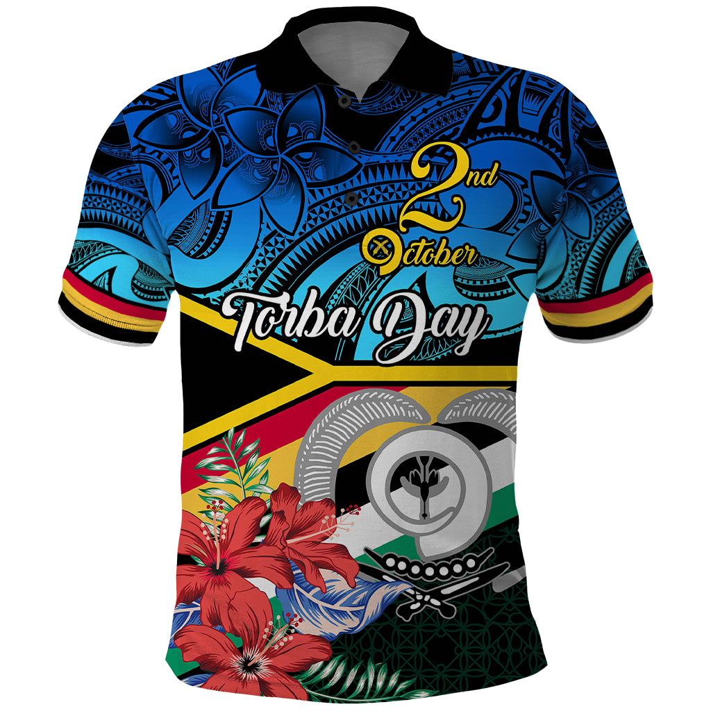 Torba Vanuatu Polo Shirt Sand Drawing With Polynesian Pattern LT9 Black - Polynesian Pride