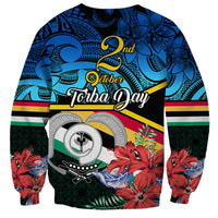 Torba Vanuatu Sweatshirt Sand Drawing With Polynesian Pattern LT9 - Polynesian Pride