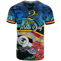 Torba Vanuatu T Shirt Sand Drawing With Polynesian Pattern LT9 - Polynesian Pride