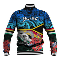 Personalised Torba Vanuatu Baseball Jacket Sand Drawing With Polynesian Pattern LT9 - Polynesian Pride