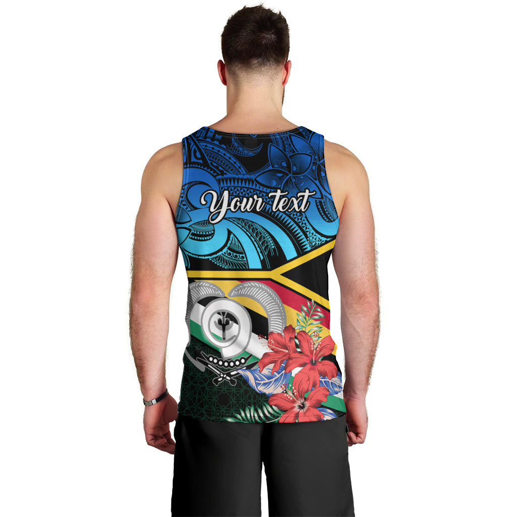 Personalised Torba Vanuatu Men Tank Top Sand Drawing With Polynesian Pattern LT9 - Polynesian Pride