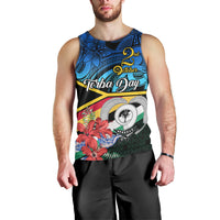 Personalised Torba Vanuatu Men Tank Top Sand Drawing With Polynesian Pattern LT9 - Polynesian Pride