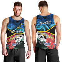 Personalised Torba Vanuatu Men Tank Top Sand Drawing With Polynesian Pattern LT9 - Polynesian Pride