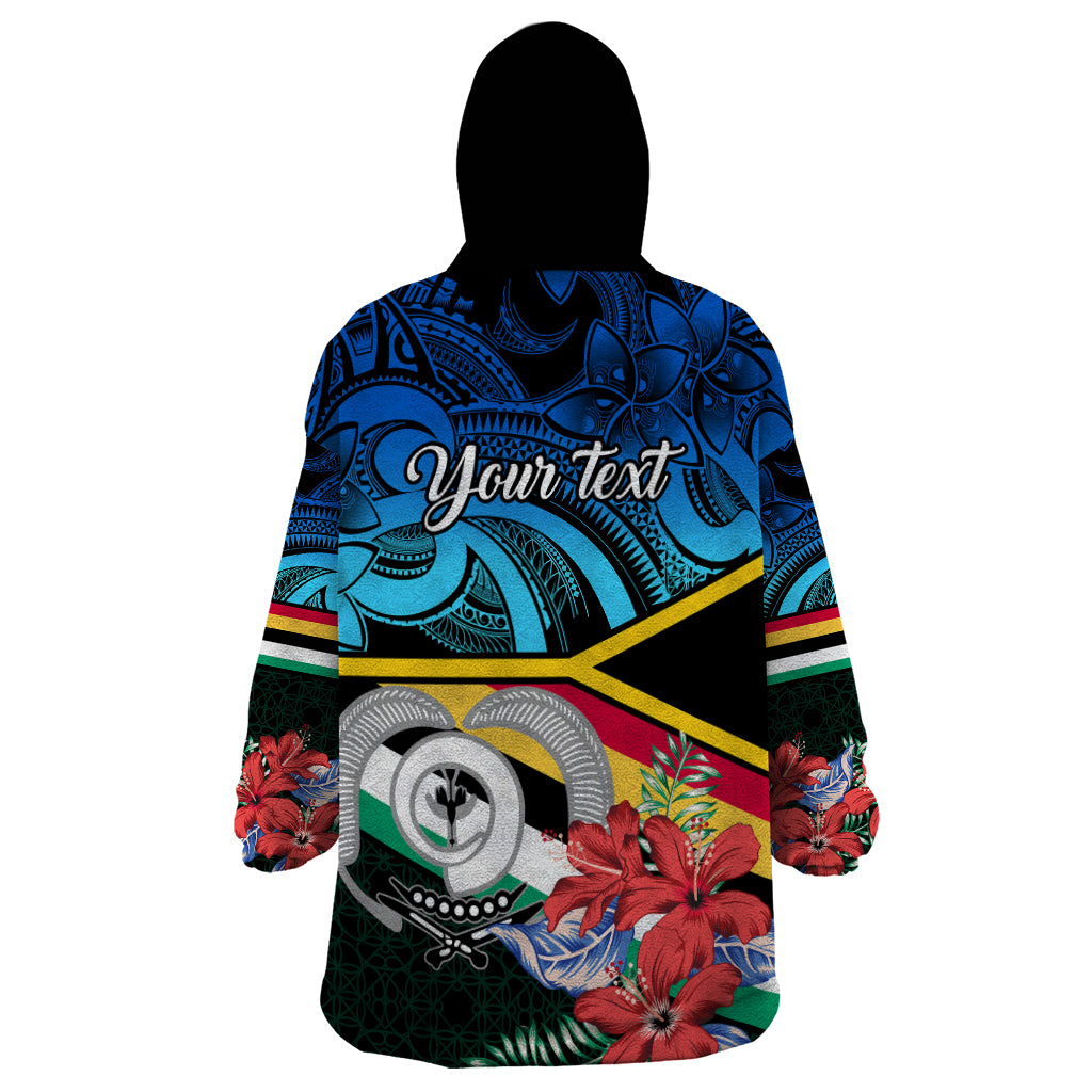Personalised Torba Vanuatu Wearable Blanket Hoodie Sand Drawing With Polynesian Pattern LT9 - Polynesian Pride
