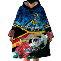 Personalised Torba Vanuatu Wearable Blanket Hoodie Sand Drawing With Polynesian Pattern LT9 - Polynesian Pride