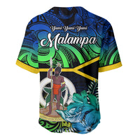 Malampa Day Baseball Jersey Vanuatu Flowers with Malampa Emblem Tribal Pattern LT9 - Polynesian Pride