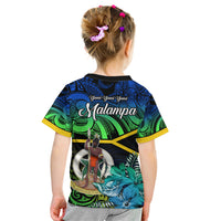 Malampa Day Kid T Shirt Vanuatu Flowers with Malampa Emblem Tribal Pattern LT9 - Polynesian Pride