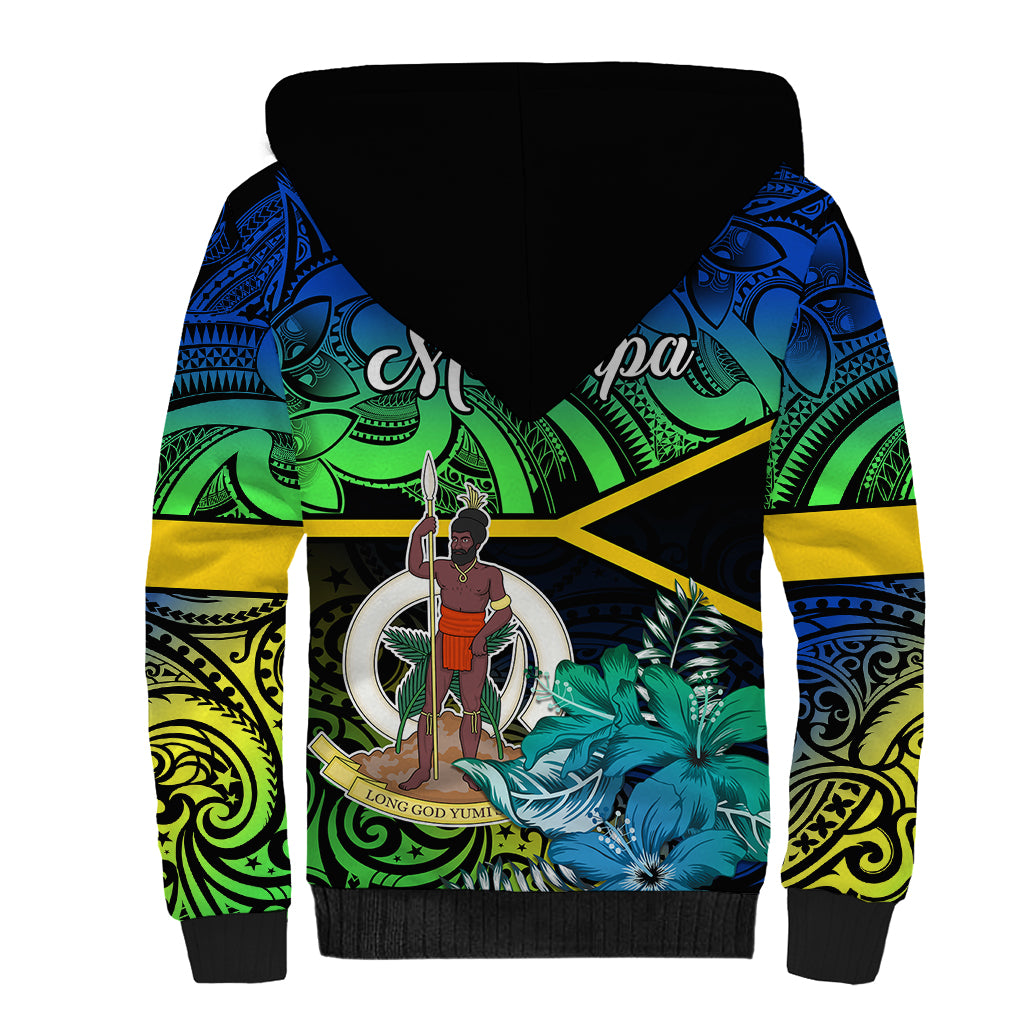 malampa-day-sherpa-hoodie-vanuatu-flowers-with-malampa-emblem-tribal-pattern