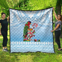 Melanesian Fiji Kula Bird Quilt with Tagimoucia Masi Tapa Pattern